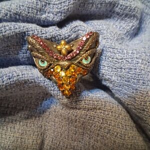 Heidi Daus Multicolor Crystal Owl Ring